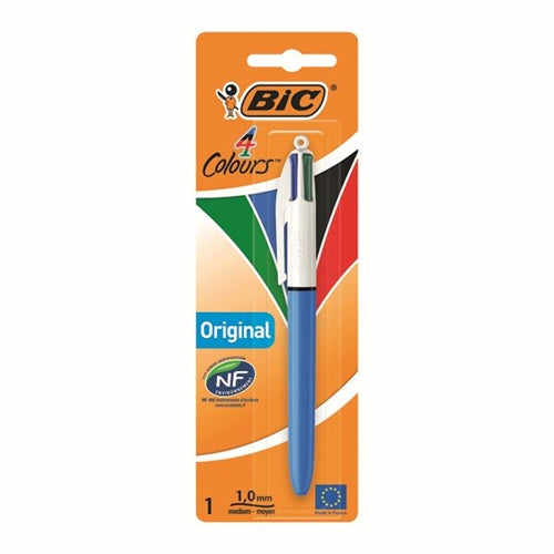 Bic 4 Colour Retractable Ballpoint Pen Blister (Pack of 10)