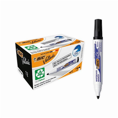 Bic Velleda 1701 Whiteboard Marker Black (Pack of 12)