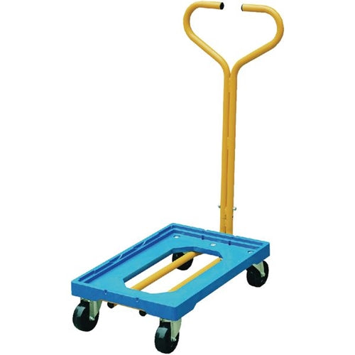 Plastic Dolly With Handle Blue