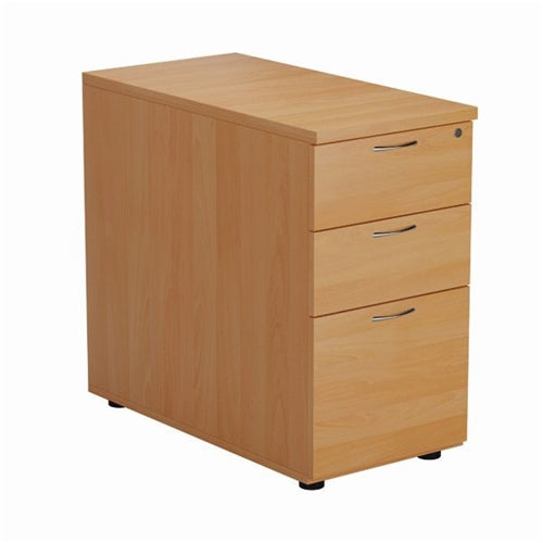 First 3 Drawer Desk High Pedestal 404x800x730mm Beech