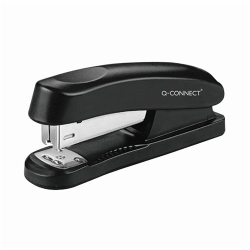 Q-Connect Half Strip Plastic Stapler Black