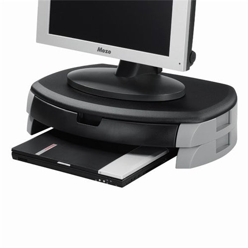 Q-Connect MonitorPrinter Stand with Storage Drawer Black