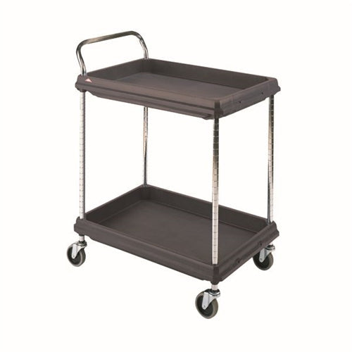 2 Tier Black 832x546x1041mm Deep Ledge Trolley