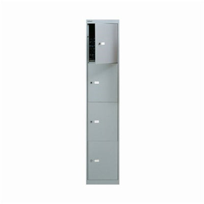 Bisley 4 Door Locker 305x305x1802mm Goose Grey