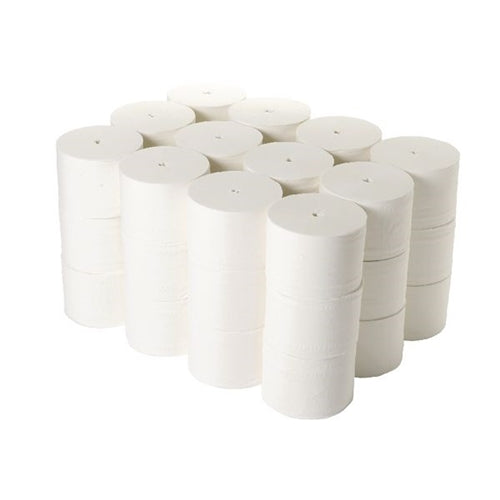 2Work Micro Twin Coreless Toilet Rolls 2-Ply 800 Sheets (Pack of 36)