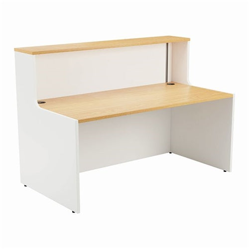 Jemini Reception Unit 1400x800x740mm Nova Oak/White