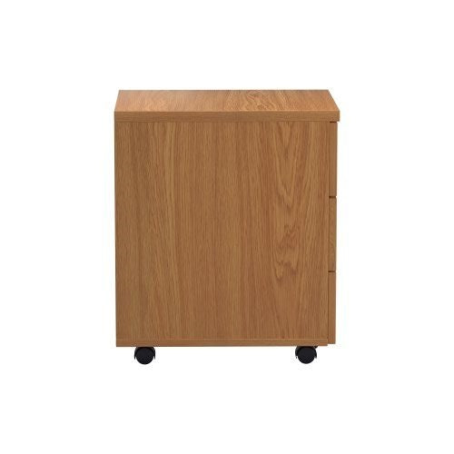 First 3 Drawer Mobile Pedestal 400x500x595mm Nova Oak