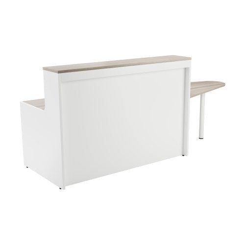 Jemini Reception Unit with Extension 1600x800x740mm Grey Oak/White