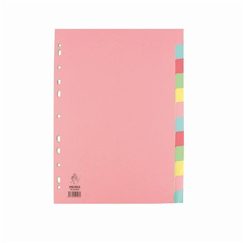 A4 Manilla Divider 12-Part Pink with Assorted Tabs