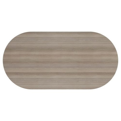 Jemini D-End Meeting Table 1800x1000x730mm Grey Oak