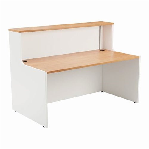 Jemini Reception Unit 1600x800x740mm Beech/White