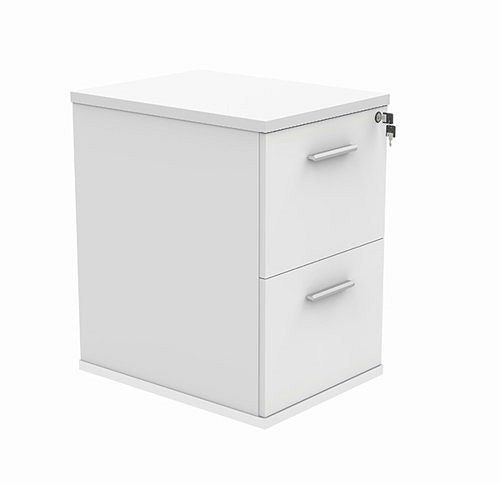 Astin 2 Drawer Filing Cabinet 540x600x710mm Arctic White