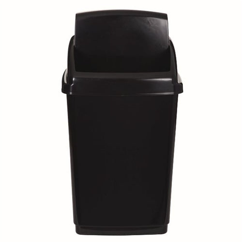 2Work Swing Top Bin 50 Litre Capacity Black