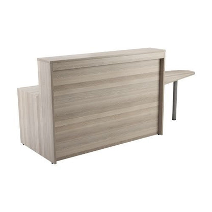 Jemini Reception Unit with Extension 1400x800x740mm Grey Oak