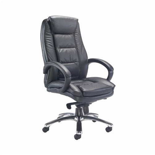 Avior Tuscany High Back Executive Chair 690x780x1140-1220mm Leather Black