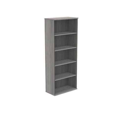 Polaris Bookcase 4 Shelf 800x400x1980mm Alaskan Grey Oak