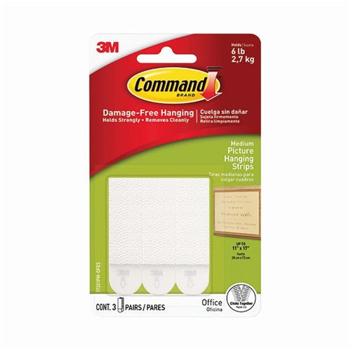 3M Command Picture Hanging Strips Medium (Pack of 4 Pairs)