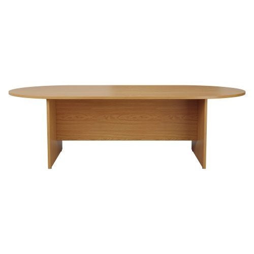 Jemini D-End Meeting Table 1800x1000x730mm Nova Oak