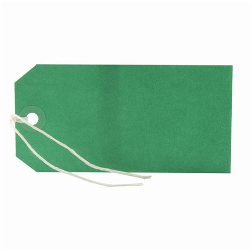 Strung Tag 120x60mm Green (Pack of 1000)