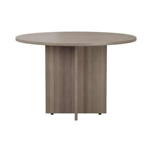 Jemini Round Meeting Table 1100x1100x730mm Grey Oak