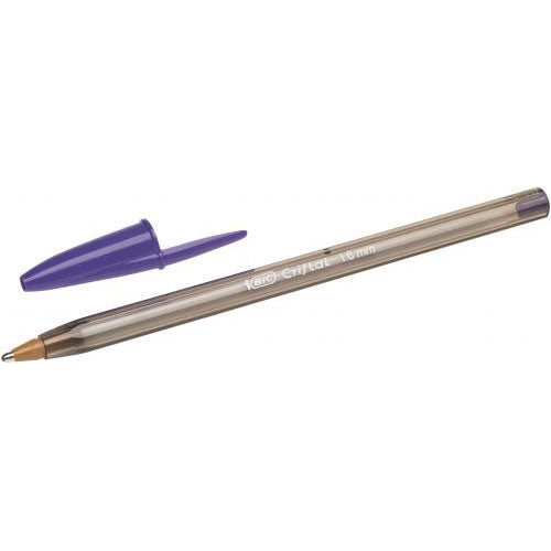 Bic Cristal Fun Ballpoint Pen Large Purple (Pack of 20)