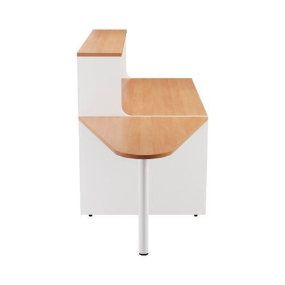 Jemini Reception Unit with Extension 1600x800x740mm Beech/White