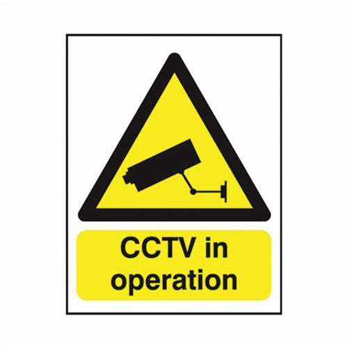 Warning Sign CCTV In Operation A5 PVC