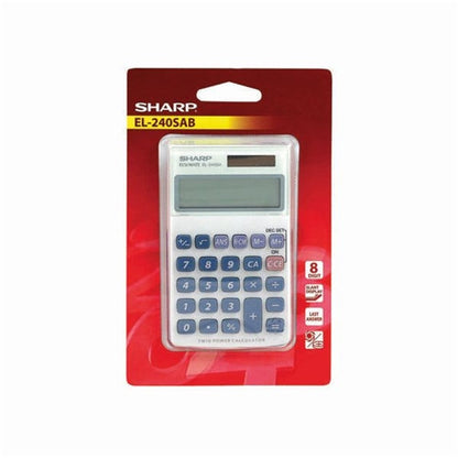 Sharp Silver 8-Digit Hand Held Pocket Calculator