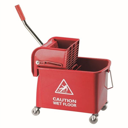 Mobile Mop Bucket and Wringer 20 Litre Red