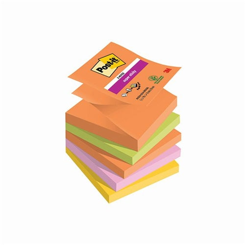 Post-it Super Sticky Z-Notes Boost Colour 76x76mm 90 (Pack of 5)