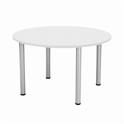 Jemini Circular Meeting Table 1200x1200x730mm White