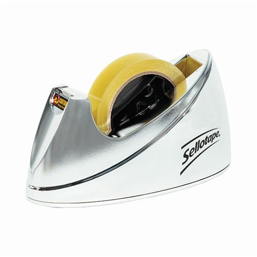 Sellotape Chrome Tape Dispenser Large 25mmx66m