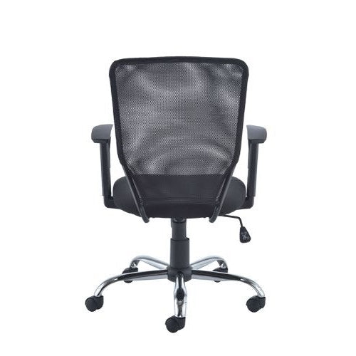 Jemini Low Back Operator Mesh Back Chair 600x600x940-1030mm Black