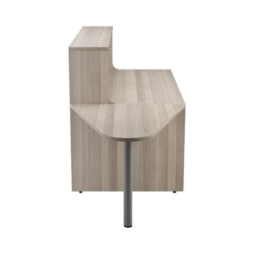 Jemini Reception Unit with Extension 1400x800x740mm Grey Oak