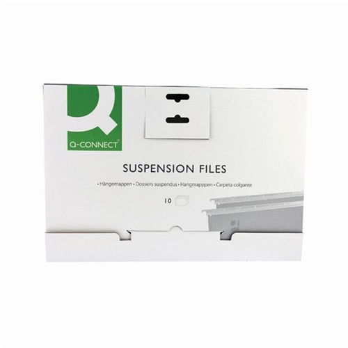 Q-Connect Foolscap Tabbed Suspension Files (Pack of 10)