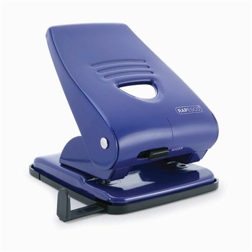 Rapesco 835 Hole Punch wPaper Guide Capacity 40 Sheets Blue