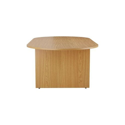 Jemini D-End Meeting Table 2400x1200x730mm Nova Oak