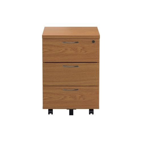 First 3 Drawer Mobile Pedestal 400x500x595mm Nova Oak