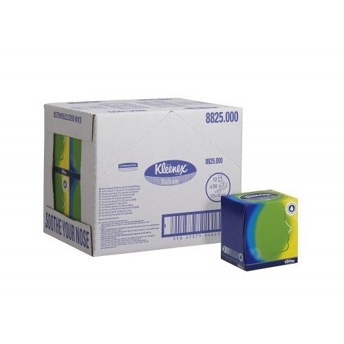 Kleenex Balsam Facial Tissues Cube 56 Sheets (Pack of 12)