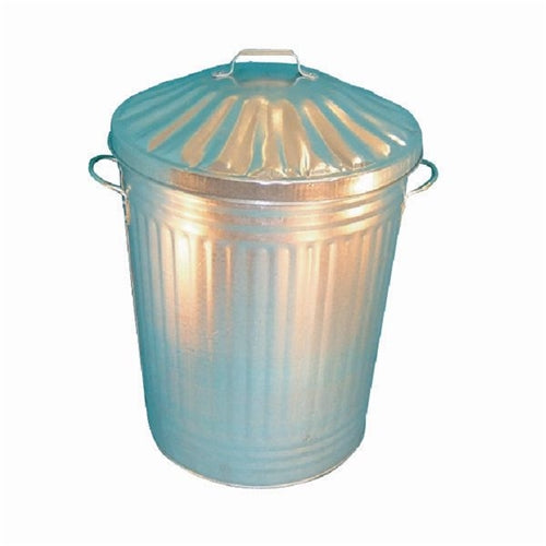 Galvanised Dustbin With Lid 90L