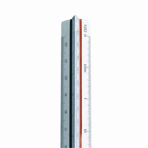 Linex Triangular Scale Ruler 1:1-500 30cm White