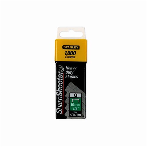 Stanley SharpShooter Heavy Duty 10mm 38in Type G Staples (Pack of 1000)