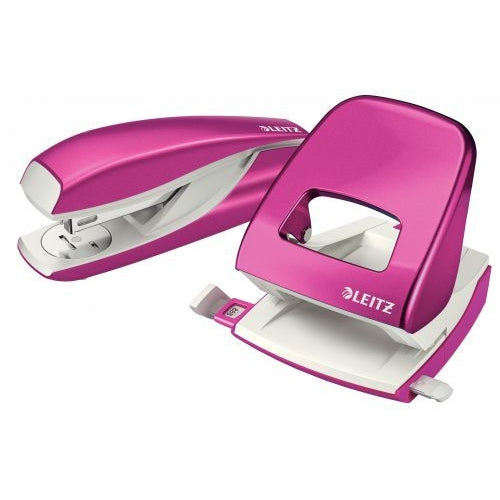 Leitz NeXXt WOW Metal Office Stapler Pink Metallic