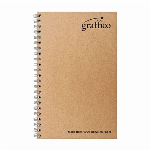 Graffico Recycled Wirebound Notebook 160 Pages A5 (Pack of 10)