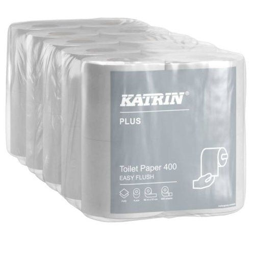 Katrin Plus Toilet Roll Easy Flush 2-Ply 400 Sheet White (Pack of 20)