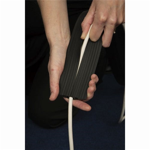 D-Line floor Cable Cover Black 80mm Wide 1.8m length cw connectors