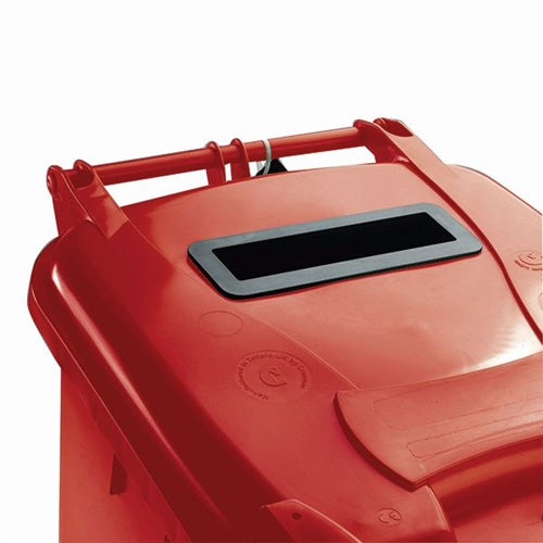 Confidential Waste Wheelie Bin 240 Litre Red