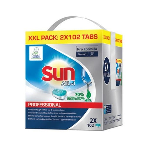 Sun Pro Formula All In 1 Dishwasher Tabs 2x102 (Pack of 204)