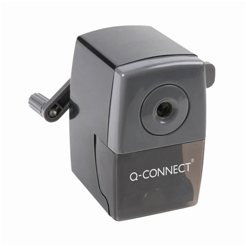 Q-Connect Desktop Pencil Sharpener Black (Autostop feature prevents over sharpening)