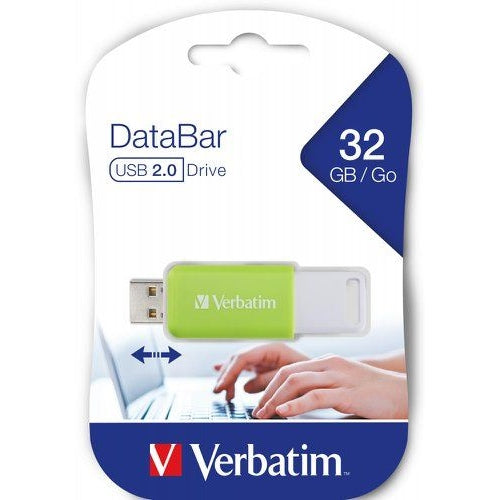 Verbatim Databar USB Drive USB 2.0 32GB Green